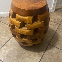 Carved Wooden Stool