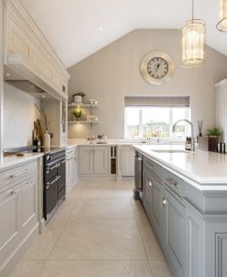 Light gray English retro kitchen