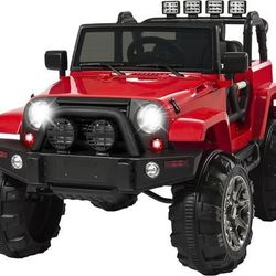 Kids 12V Ride-On Truck – Red – Battery Powered Toy Car w/ Remote Contr - $100