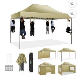 10x15 Pop up Canopy Heavy Duty Party Tent with 4 Sidewalls,Outdoor Waterproof Pop up Canopy Tent Event Shelter for Parties,Commercial-Series,Camping,E