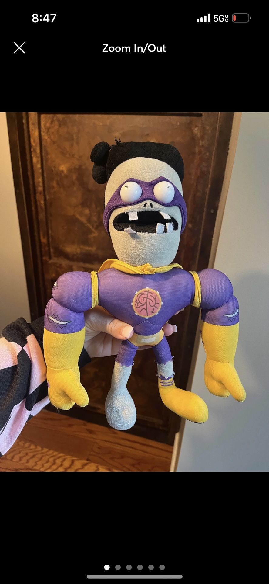 Plants vs Zombies 13" Super Brainz Stuffed Plush Toy Jazwares GW2 Purple Super