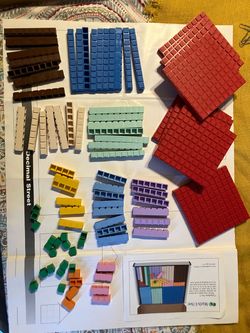 Math-U-See Manipulative Block Set & Decimal Street Poster