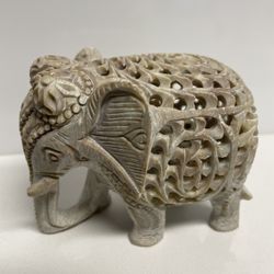 Hand carved Soapstone “Mother Elephant”  Figurine/Statue.  