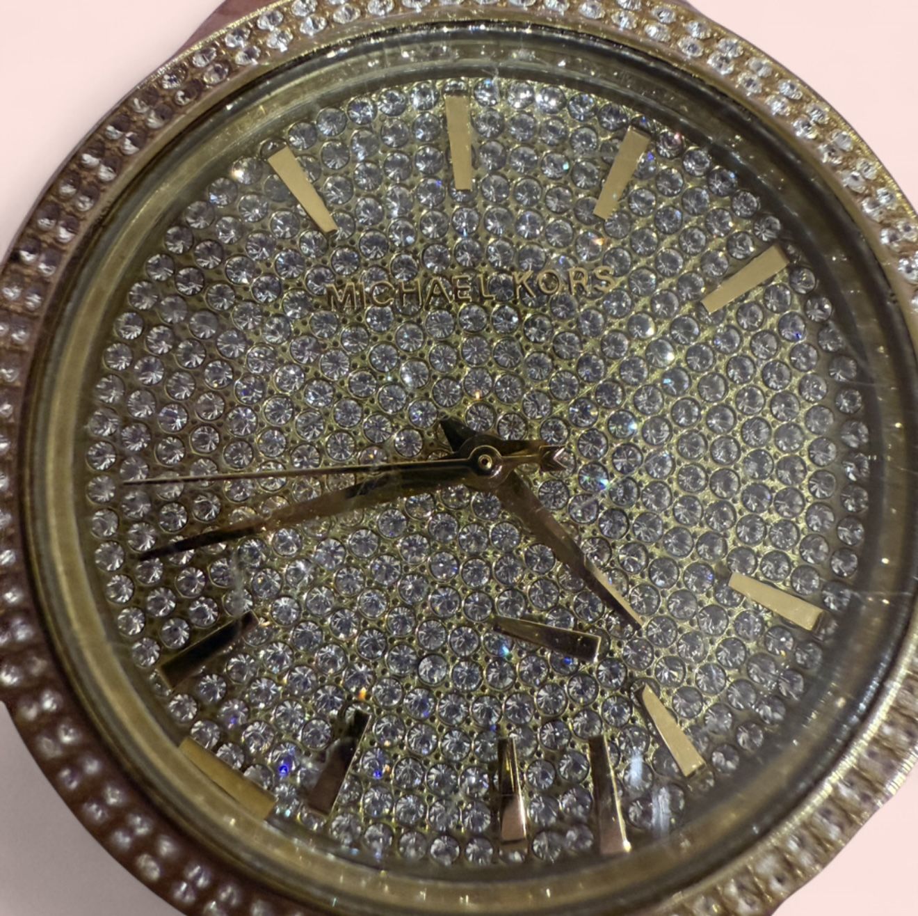 Michael Kors Gold Paved Watch