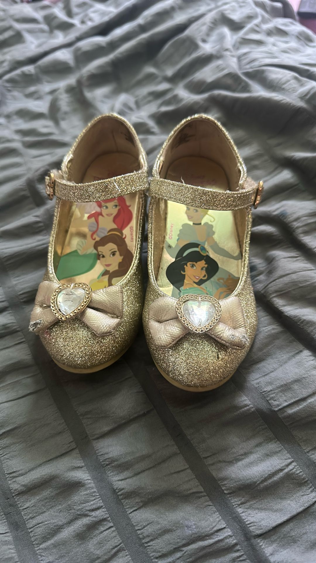Gold Glittery Disney Heels