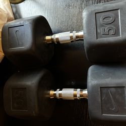 Nike Brand 50lb Dumbbells 