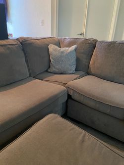 Modern Gray Sectional Sofa 3pcs