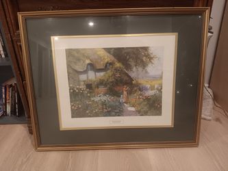 Framed Print Of "Tending The Garden" By Arthur S. Wilkinson