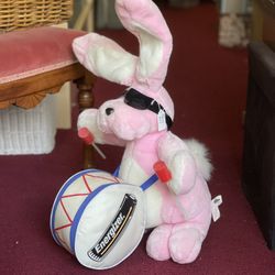 Vintage 1989 Large Energizer Bunny With Drum And Drum Sticks 