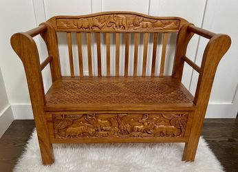 Handcarved Bench