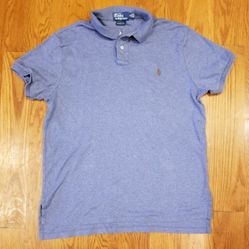 Polo by Ralph Lauren Mens Blue Polo Shirt Casual Short Sleeve, Size L