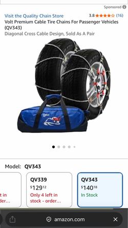Volt Premium Cable Tire Chains (QV343) Passenger cars