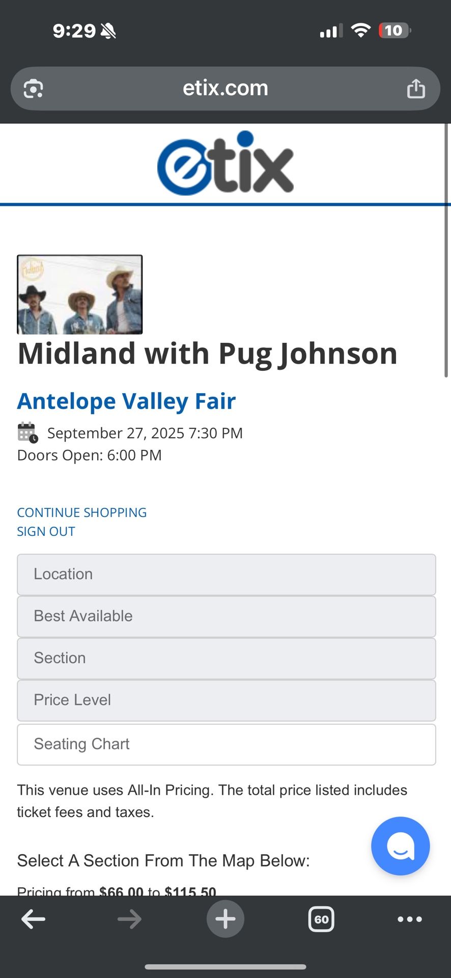 Midland Concert Tickets