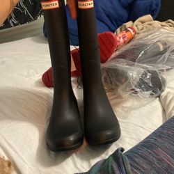 Hunter Black Size 8 Women’s Rain Boots