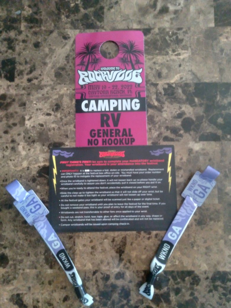 SOLD OUT!!  ROCKVILLE DAYTONA  2 TICKETS AND RV PARKING 