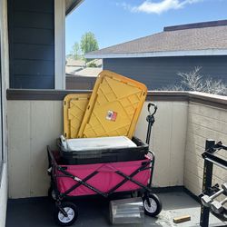 Pink Cart + 2 Storage Boxes