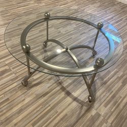 37.5” Round Modern Glass Coffee Table