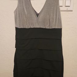 Black & Gray Glitter Dress 
