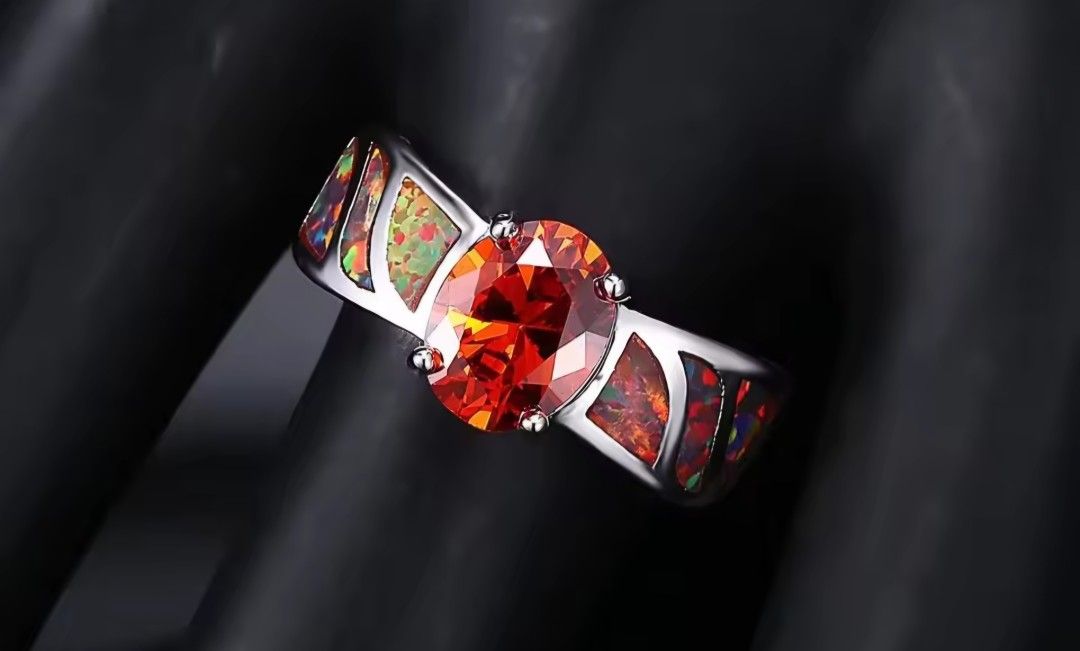 New Fire Opal Ring Size 9