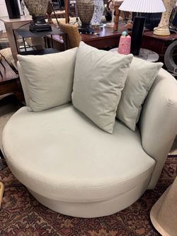 Round Oversized Swivel Accent Chair