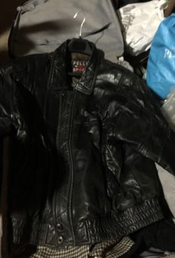 Large leather jacket