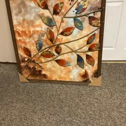 Pier One Imports Foiled Leaves Wall Panel