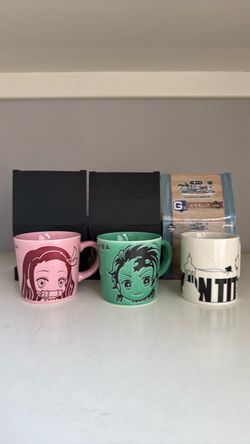 Anime cups, Demon Slayer and Attack on Titan