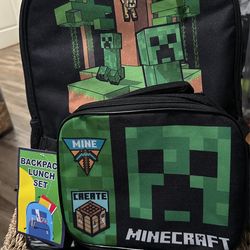 Minecraft Backpack Lunch Set