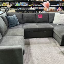 Coddle Aria Sectional Sofa bed grey Fabric 