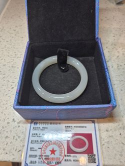 White Nephrite Jade Bangle