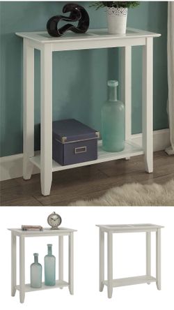 Modern High Quality White Wooden with Glass Top New Hall Table