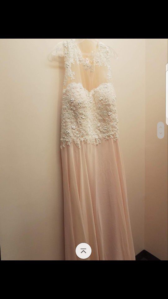 Plus size Blush pink dress