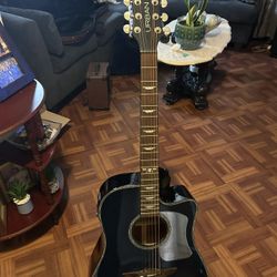 Keith Urban Night Start  White Acoustics Guitar 