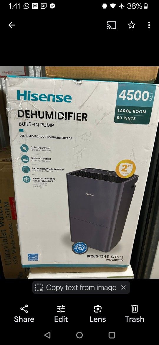 Hisense - Dehumidifier 
