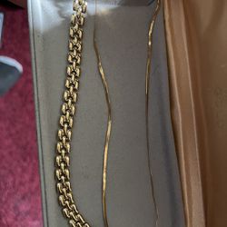 10k Gold Bracelet And Chain 
