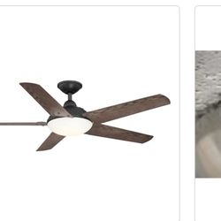 Home Decorators Collection Draper 54 in. LED Outdoor Natural Iron Ceiling Fan with Remote Control