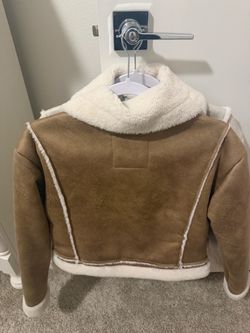 Hollister cropped faux jacket