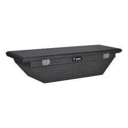 UWS EC10313 63-Inch Matte Black Heavy-Wall Aluminum Angled Truck Tool Box With Low Profile, RigidCore Lid