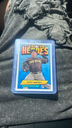 Yuki Matsui Topps Strike Zone Heroes RC Card