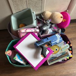 Four Bins Of Toys 
