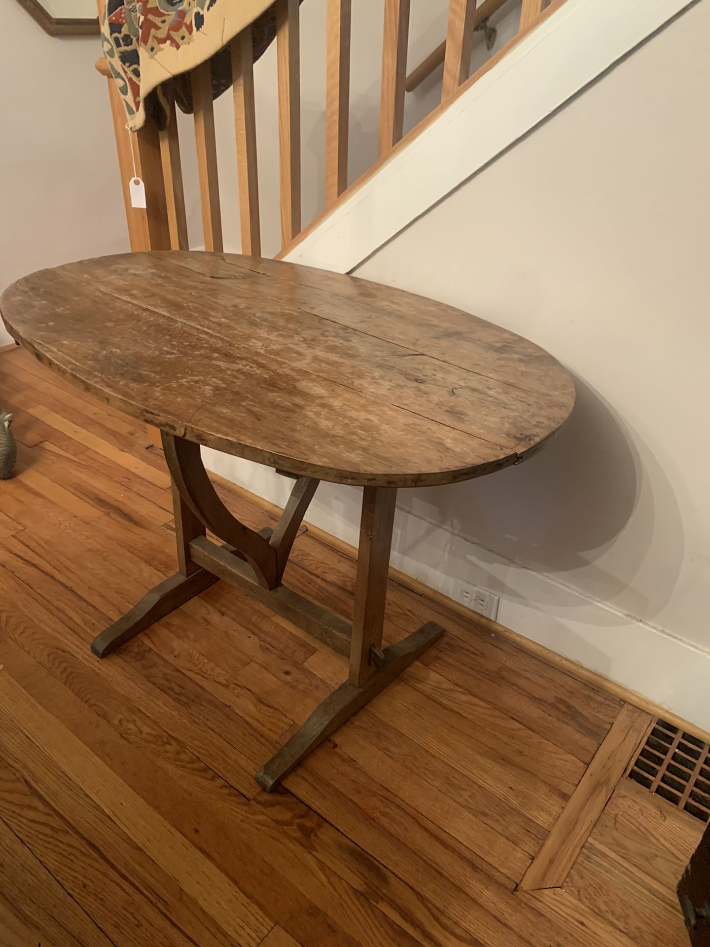 Antique folding wood wall table