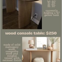 Wood Console Table 