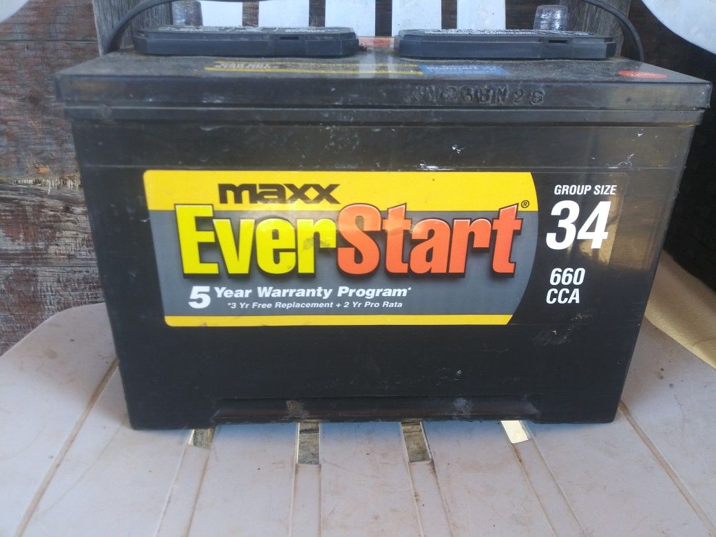 EverStart Maxx Lead Acid Automotive Battery, Group Size 34S