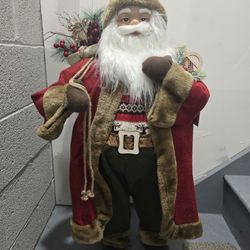 Home Accents Holiday 3 ft Santa with Presents and Snowshoes Christmas Decoration (Indoor Use)