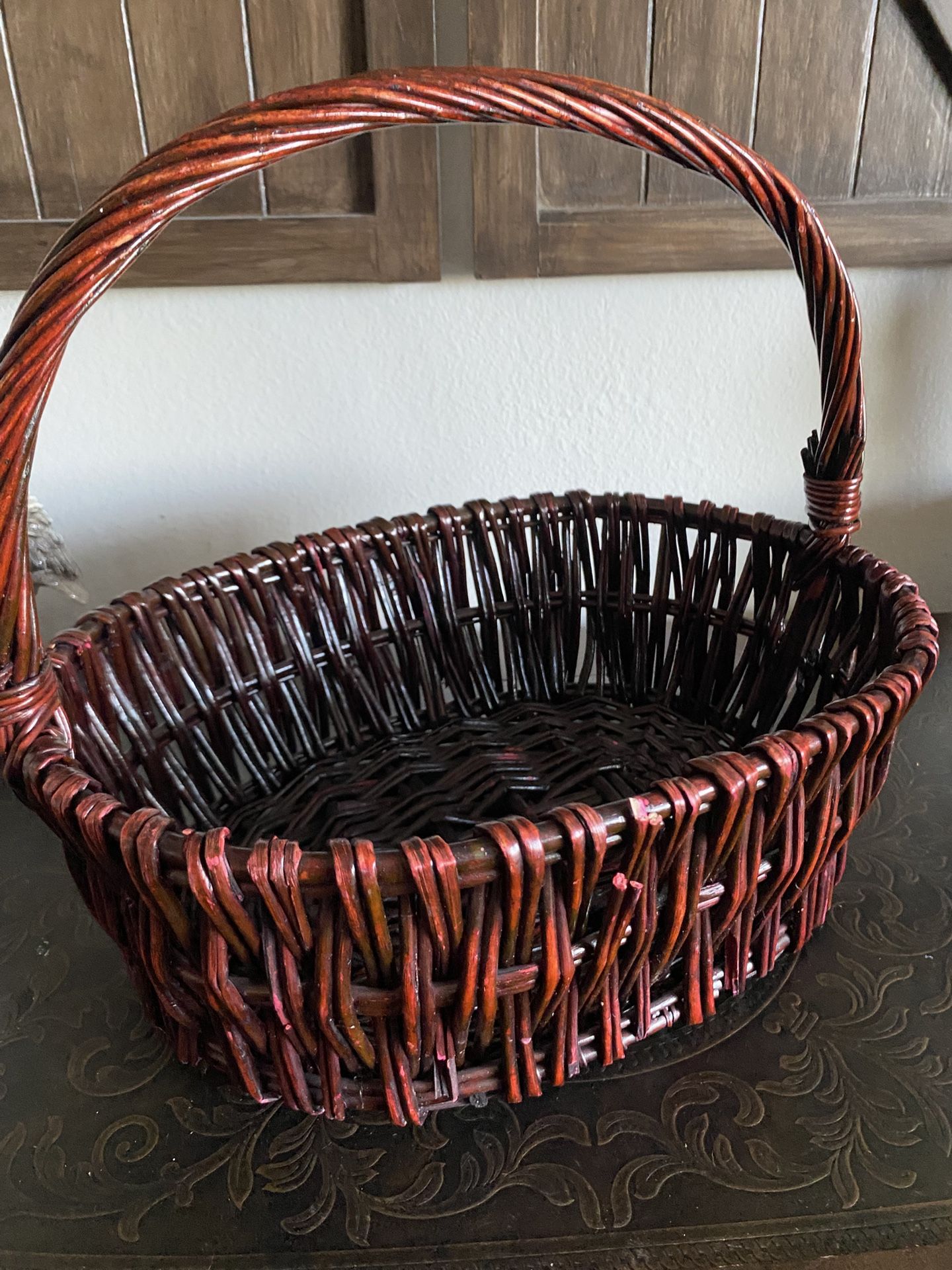Dark Brown Wicker Basket