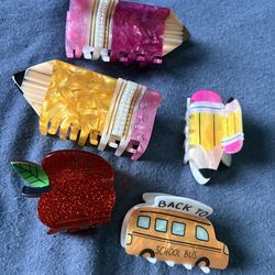 Teacher / school hair clips