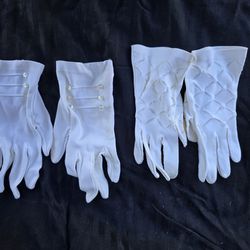 Ladies white gloves extra small