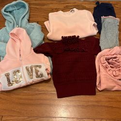 Lot Of 7pcs Toddler Girl Size 4T Fall/winter Clothes Janie And Jack Sweater Pants Jacket Cater’s Sweatshirt 