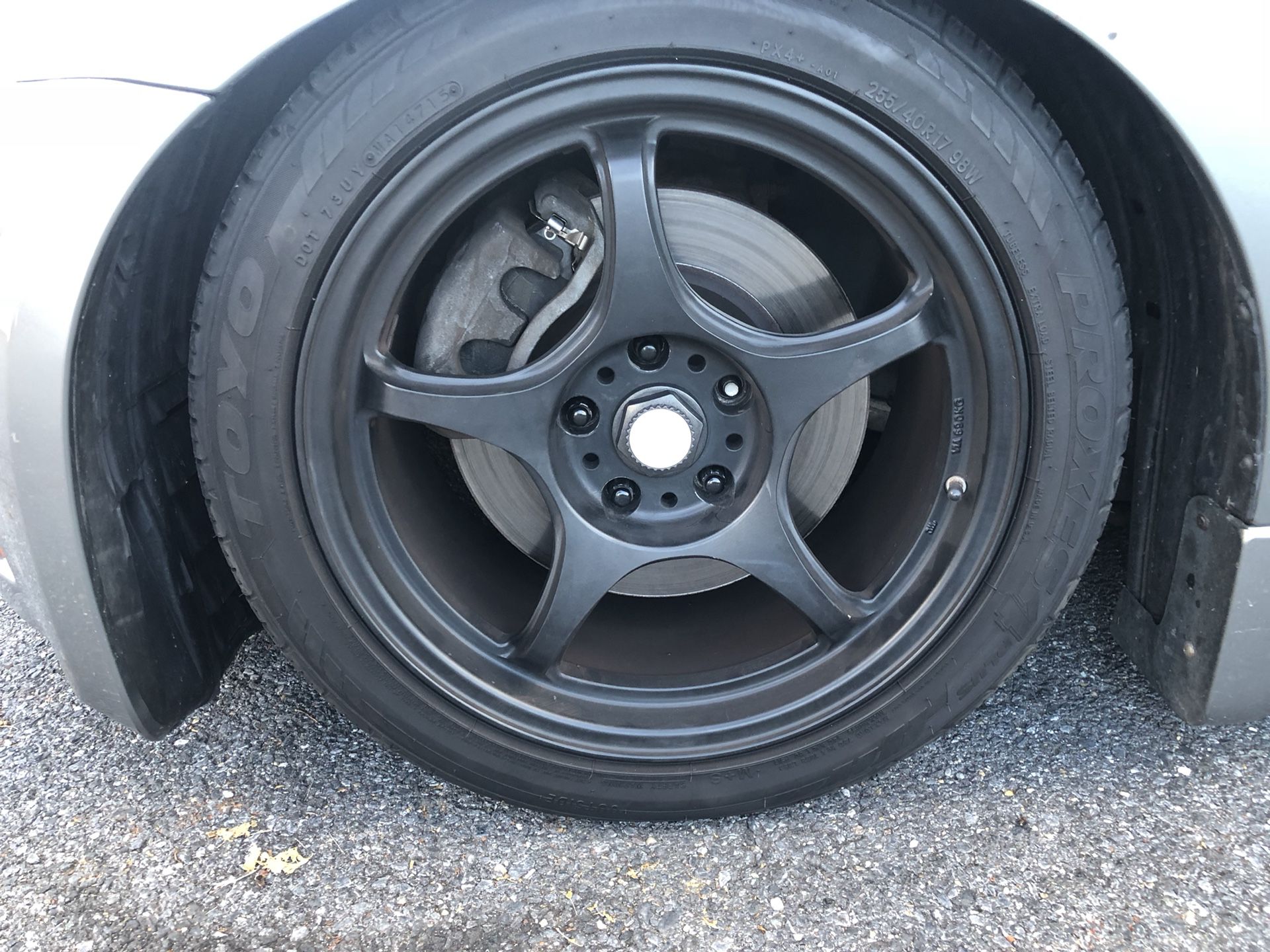 5 spoke black wheels
