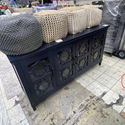 Chic Dark Blue TV Stand Console